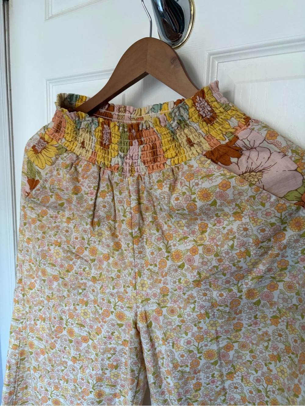 Cotton Wide Leg Boho Floral Pants - Picture 4 of 8